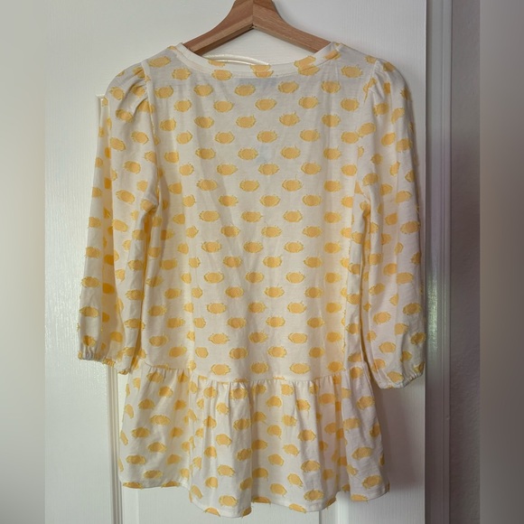 NWT! LOFT Clip Dot Peplum Top - Picture 5 of 7